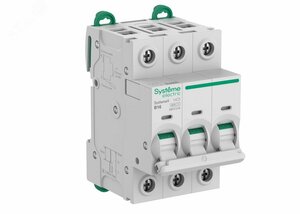 Автоматический выключатель (АВ) B 16A 3P 6kA 400В Systeme9