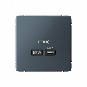 ARTGALLERY USB розетка тип-С 65Вт высокоскор.заряд. QC, PD, механизм, грифель