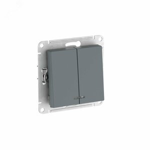 ATLASDESIGN 2-клавишный ВЫКЛЮЧАТЕЛЬ с подсветкой ,сх.5а, 10АХ, быстрозажимные клеммы, ГРИФЕЛЬ