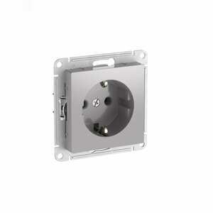 ATLASDESIGN РОЗЕТКА с заземлением, 16А, быстрозажимные клеммы, АЛЮМИНИЙ