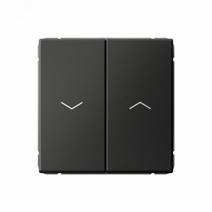 ARTGALLERY 2-клавишный выключатель для жалюзи, 2х сх.4, 10А, механизм, базальт