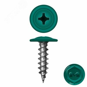 Саморез металл/металл 4.2х25 пресс-шайба острый RAL6026