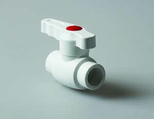 Кран шаровой 25 стандартнопроходной полипропиленовый PPR белый