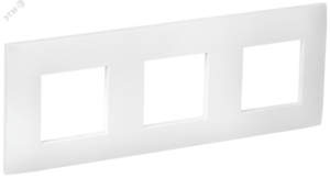 SKANDY Рамка 3-местная SK-F03W арктический белый IEK