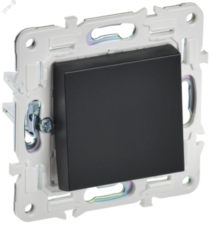 SKANDY Выключатель 1-клавишный проходной 10А SK-V02Bl черный IEK