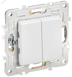 SKANDY Выключатель 2-клавишный перекрестный 10А SK-V06W арктический белый IEK