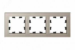 Рамка трехпостовая ATLASDESIGN NATURE, СТЕКЛО ШАМПАНЬ