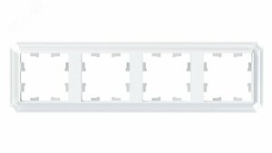 ATLASDESIGN ANTIQUE 4-постовая рамка, универсальная, БЕЛЫЙ