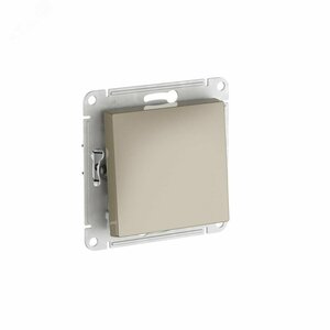 ATLASDESIGN 1-клавишный ВЫКЛЮЧАТЕЛЬ, сх.1, 10АХ, быстрозажимные клеммы, ШАМПАНЬ