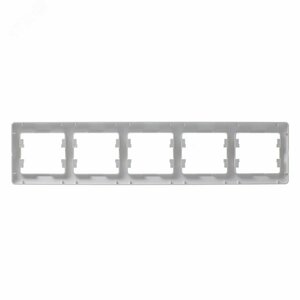 GLOSSA Рамка горизонтальная 5 постов алюминий