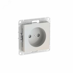 ATLASDESIGN РОЗЕТКА без заземления со шторками, 16А, быстрозажимные клеммы, ЖЕМЧУГ