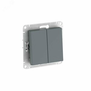 ATLASDESIGN 2-клавишный ВЫКЛЮЧАТЕЛЬ, сх.5, 10АХ, быстрозажимные клеммы, ГРИФЕЛЬ