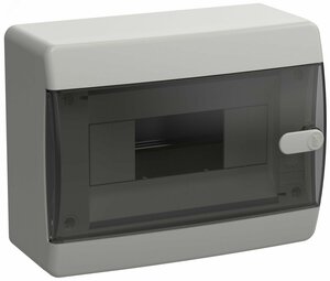 UNION Compact Корпус пластиковый ЩРН-П-8 IP41 черная прозрачная дверь IEK