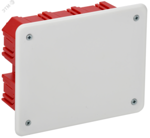 Коробка распаячная КМ41008 для твердых стен       120х92х45мм с саморезами с крышкой IEK