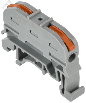 Строительно-монтажная клемма СМК 222-4111D проходная на DIN-рейку (50шт/упак) IEK