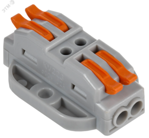 Строительно-монтажная клемма СМК 222-4122P проходная с площадкой (50шт/упак) IEK