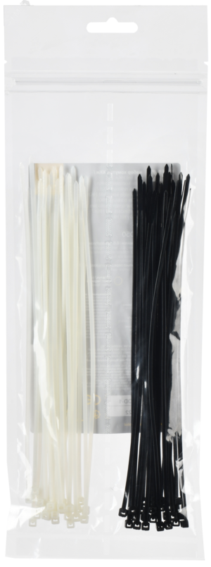 Набор хомутов 2,5х200 (25б. 25ч) (50шт/упак)