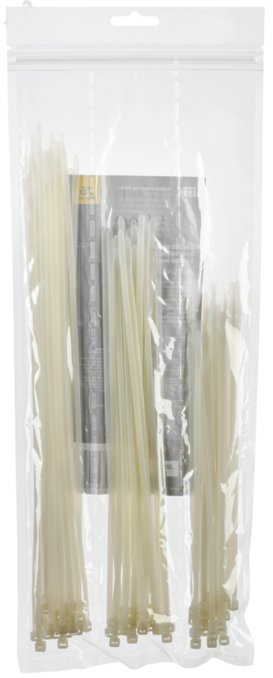 Набор хомутов 3,6х200, 3,6х250, 3,6х300 бел. (75шт/упак)