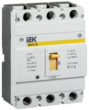 Выключатель автоматический ВА44 35 3Р  250А  25кА  ИЭК