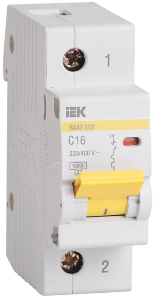 Выключатель автоматический однополюсный 25А С ВА47-100 10кА