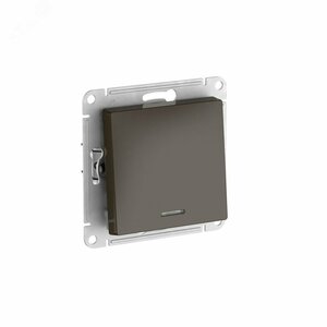 ATLASDESIGN 1-клавишный ВЫКЛЮЧАТЕЛЬ с подсветкой ,сх.1а, 10АХ, быстрозажимные клеммы, МОККО