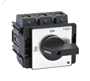 ВЫКЛЮЧАТЕЛЬ-РАЗЪЕДИНИТЕЛЬ 3P 175A С ЧЁРНОЙ РУКОЯТКОЙ НА ДВЕРЦУ 4 ВИНТАМИ