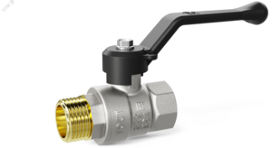 Кран шаровой латунный 47.40.В-Н.Р Ду 40 Ру 25 рычаг