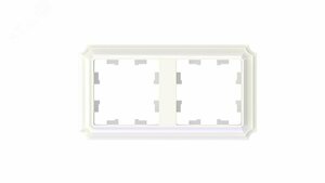 ATLASDESIGN ANTIQUE 2-постовая рамка, универсальная, ЖЕМЧУГ