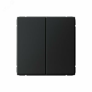 ARTGALLERY 2-клавишный ВЫКЛЮЧАТЕЛЬ КНОПОЧНЫЙ, 10АХ, механизм, быстрозажимные клеммы, КАРБОН