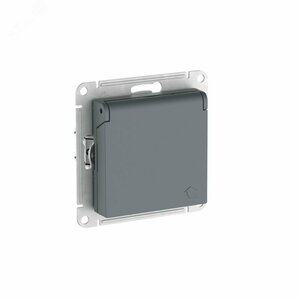 ATLASDESIGN РОЗЕТКА с заземл. со шторк. с крышкой,16А,IP20,мех., быстрозажимные клеммы, ГРИФЕЛЬ