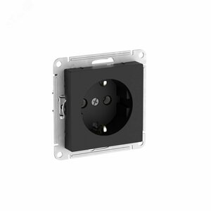 ATLASDESIGN РОЗЕТКА с заземлением, 16А, быстрозажимные клеммы, КАРБОН
