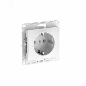 GLOSSA РОЗЕТКА с заземлением, 16А, быстрозажимные клеммы, БЕЛЫЙ