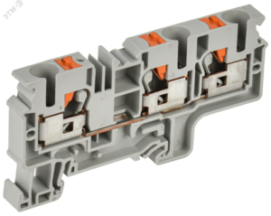 Колодка клеммная CP-MC 3 вывода 10мм2 серая IEK