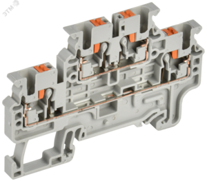 Колодка клеммная CP-ML 2 ур. 2,5мм2 серая IEK