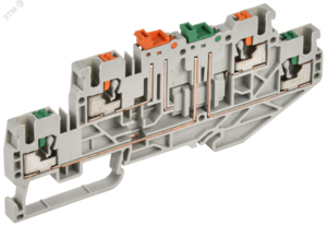 Колодка клеммная CP-ML 2 ур. нож. разм. 2,5мм2 серая IEK