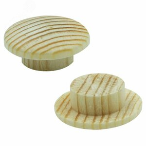 Заглушка с широкой шляпкой 8 мм сосна (16 шт.)