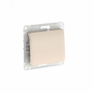 GLOSSA 1-клавишный ВЫКЛЮЧАТЕЛЬ, сх.1, 10АХ, быстрозажимные клеммы, БЕЖЕВЫЙ