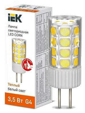 Лампа светодиодная CORN капсула 3.5Вт 230В 3000К керамика G4