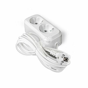 Удлинитель 2х5м Е-302 с заземлением ПВС 3х1