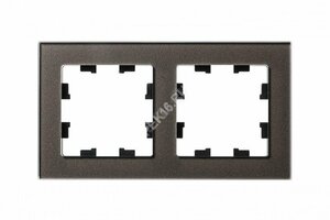 Рамка двухпостовая ATLASDESIGN NATURE, СТЕКЛО МОККО