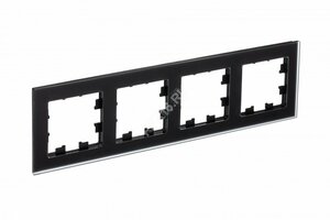 Рамка четырехпостовая ATLASDESIGN NATURE, МАТОВОЕ СТЕКЛО ЧЕРНЫЙ