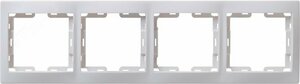 КВАРТА Рамка горизонтальная белая 4 поста