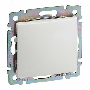 Выключатель одноклавишный, в рамку, белый (694260)