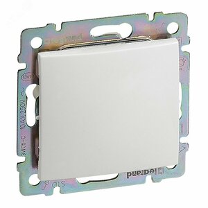 VALENA Переключатель одноклавишный на два направления в рамку белый