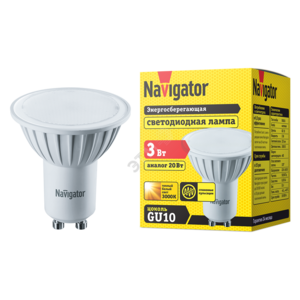 Лампа светодиодная LED 3вт 230в GU10 тепло-белая