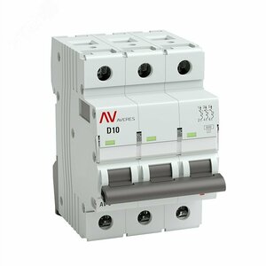 Выключатель автоматический AV-6 3P 10A (D) 6кА AVERES