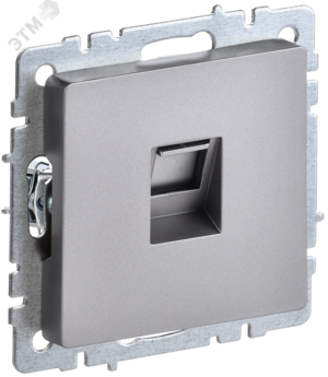 BRITE Розетка компьютерная RJ45 кат.5E РК10-БрС сталь