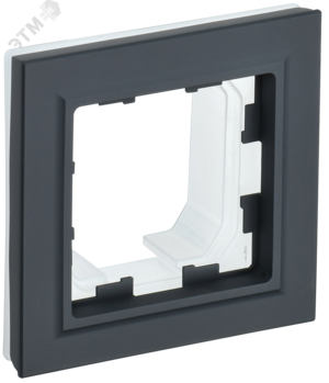 BRITE Рамка 1 пост IP44 РУ-1-БрГ-44 графит