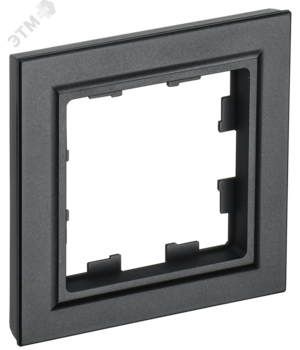 BRITE Рамка 1 пост РУ-1-БрЧ черный