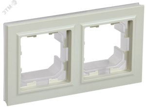 BRITE Рамка 2 поста IP44 РУ-2-БрКр-44 бежевый